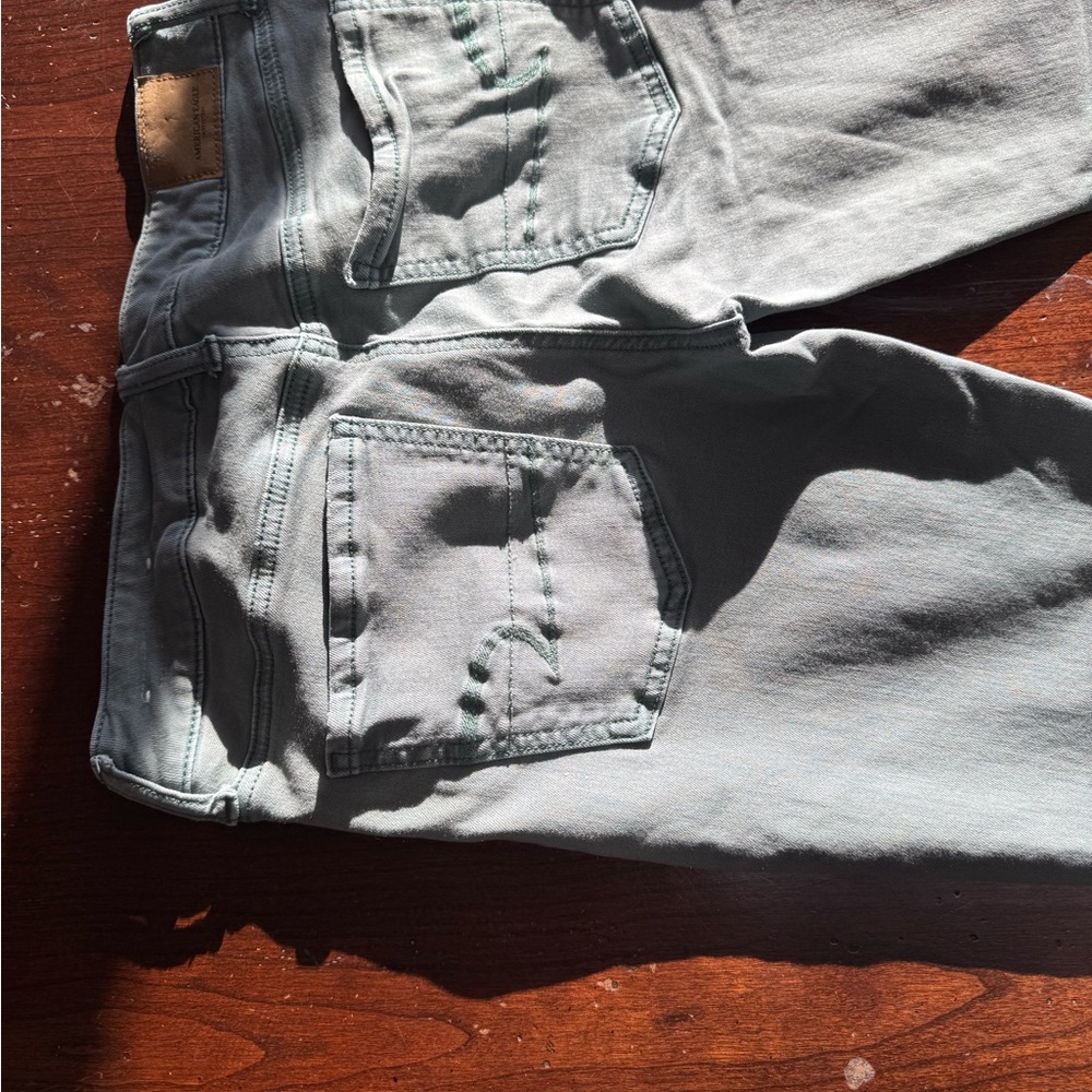 American Eagle green Jeggings size 6